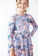 Load image into Gallery viewer, L/S Pocket Twirl Dress - Honeysuckle
