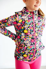 Load image into Gallery viewer, Full-Zip Ruffle Active Jacket &amp; Legging Set - Flexible Floral
