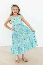 Load image into Gallery viewer, Floral Ruffle Maxi Dress - Bluebell Breeze
