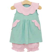 Load image into Gallery viewer, Penelope Bloomer Set - Mint Stripe
