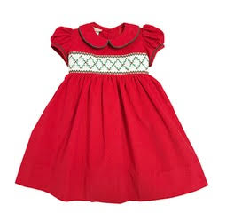 Christmas Time Smocked Dress