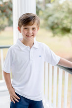 Load image into Gallery viewer, Boy&#39;s Performance Polo - White
