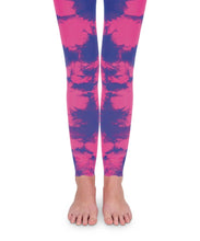 Load image into Gallery viewer, Lace Tie Dye Footless Tights - Neon Pink/Purple
