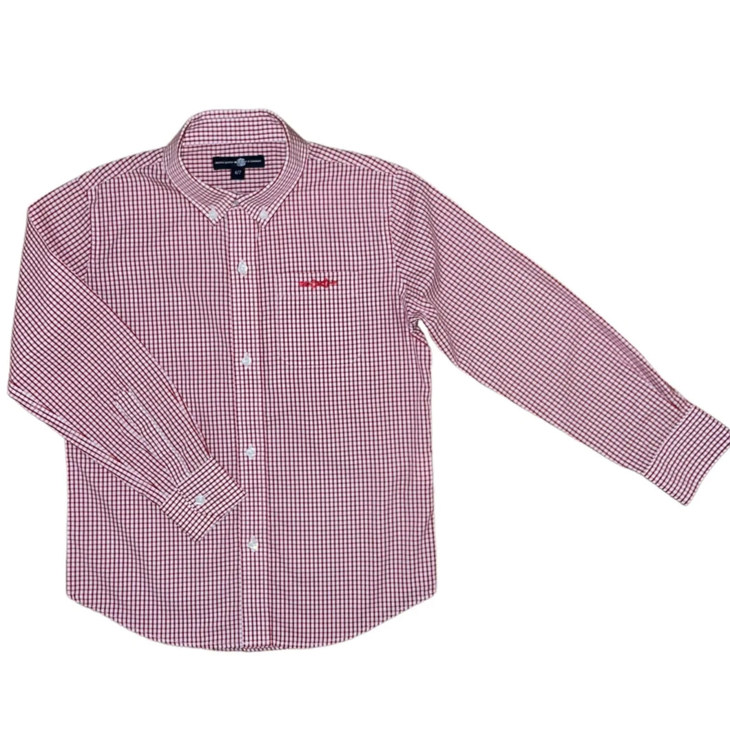 Bowen Arrow Button Down - River Street Red